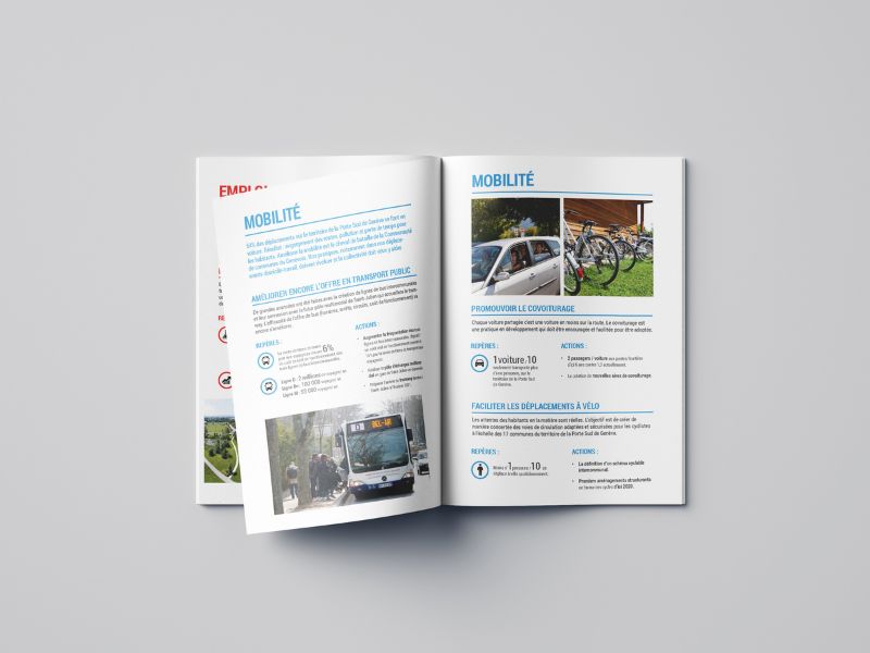 rochure projet de territoire CC Genevois format poche réunion publique